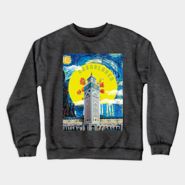 Casablanca vangogh Crewneck Sweatshirt by ARTWEARABLE.MA